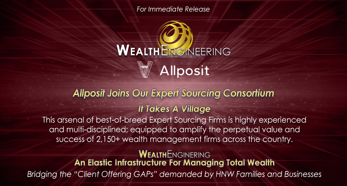 Allposit Joins The Wealth Engineering Expert Sourcing Consortium