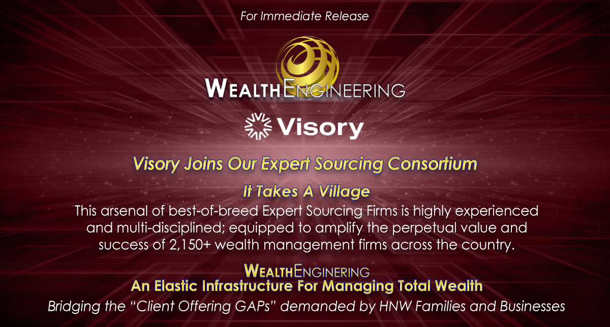 Visory Joins The Wealth Engineering Expert Sourcing Consortium